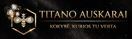 Titano auskarai