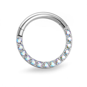 daith septum rinkute classic su kristalais sidabro ab