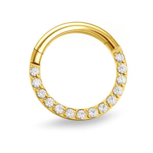 daith septum rinkute classic su kristalais aukso clear
