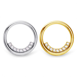 daith septum rinkute perfect su kristalais